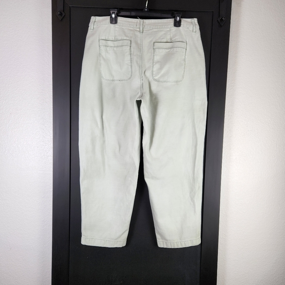 J.Crew Garment Dyed Foundry High Rise Straight Leg Crop Light Green / AP392 - Picture 3 of 7